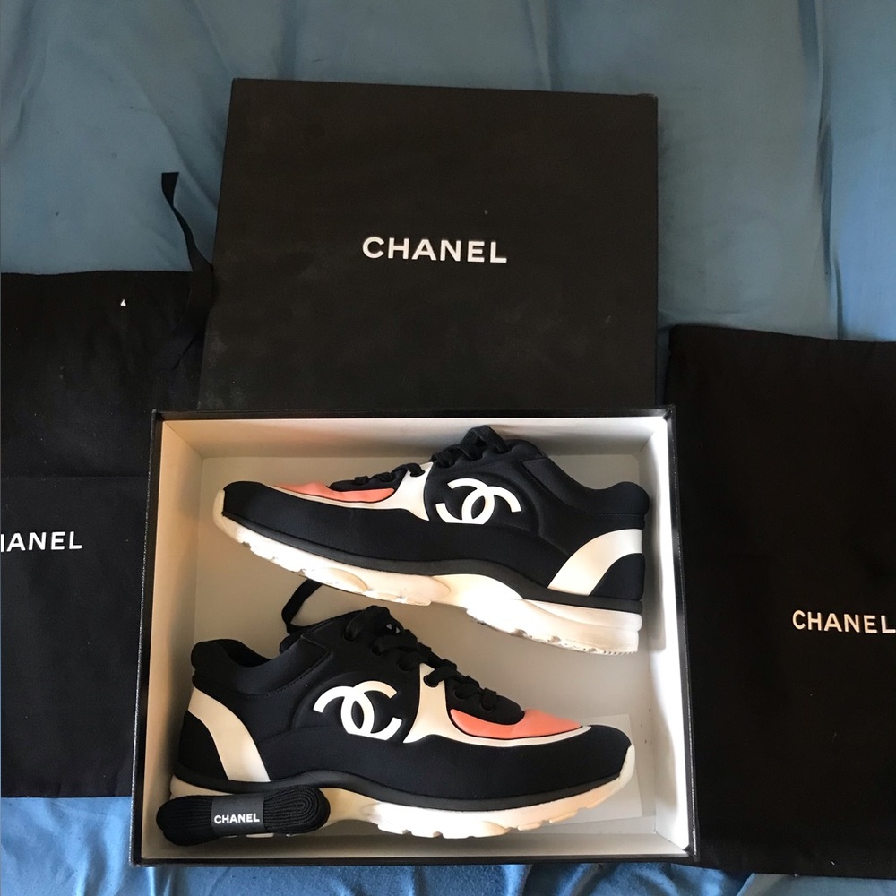 Chanel Shoes. Black White Pink. Worn once.